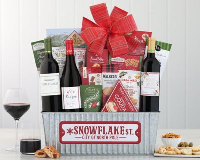 Item 231 - Snowflake St. Red Wine Basket FREE SHIPPING 50% Save Original Price is $ 186.00