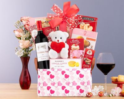 Item 749 - Vinters Path Valentine Cabernet Wine Basket FREE SHIPPING